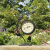 Freestanding Double Sided Leaf Design Garden Clock Freestanding Double Sided Leaf Design Garden Clock